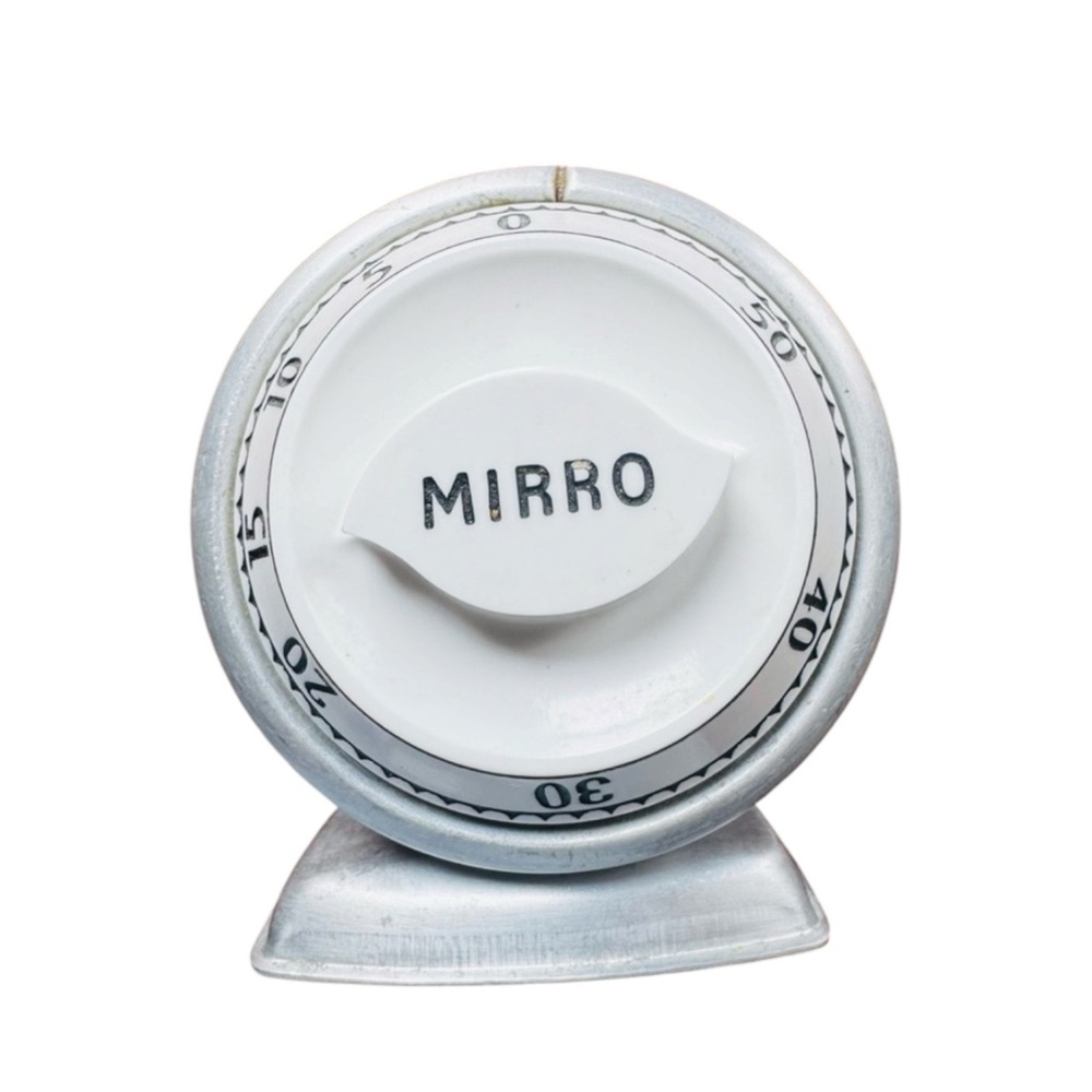 White Mechanical Kitchen Timer — Classic Countdown Timer